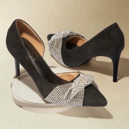 Classique Rhinestone Twist Pump, , large