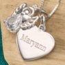 Personalized Name Cubic Zirconia Charm/Heart Pendant, , large