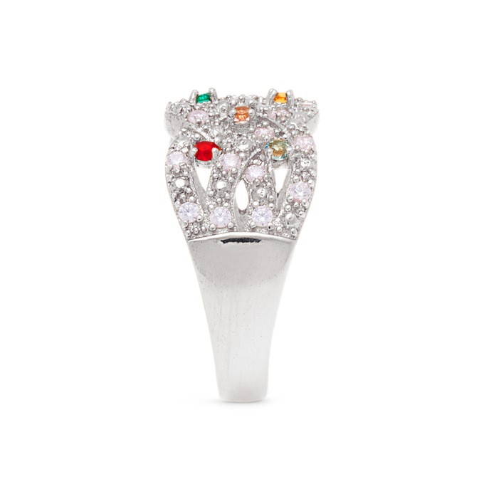 Birthstone Braided Family Ring, , large