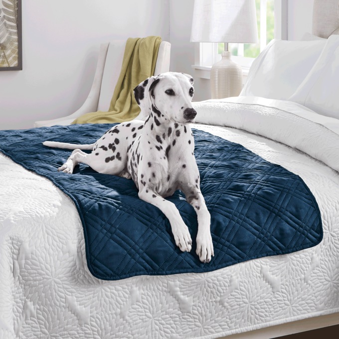 Faux-Suede Waterproof Bed Protector for Pets, , large