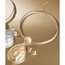 Divot Teardrop Necklace and Earring Set, , large