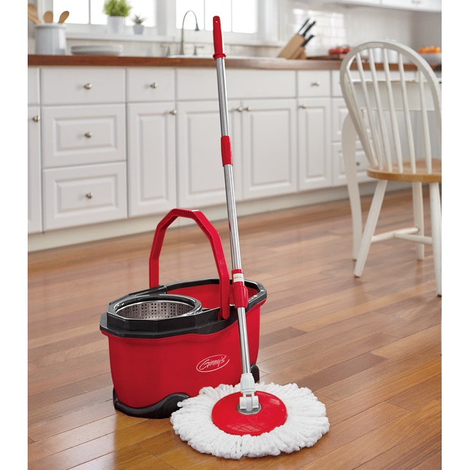 Ginny&#39;s Rotating Spin Mop, Red, large