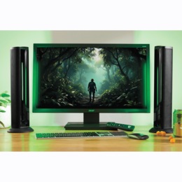 SoundPro Lit 2-in-1 Stereo Speaker/Soundbar System, , large