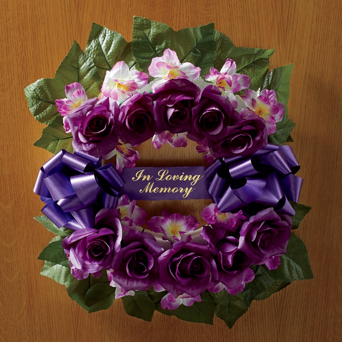 Memorial Rose Wreath, , large