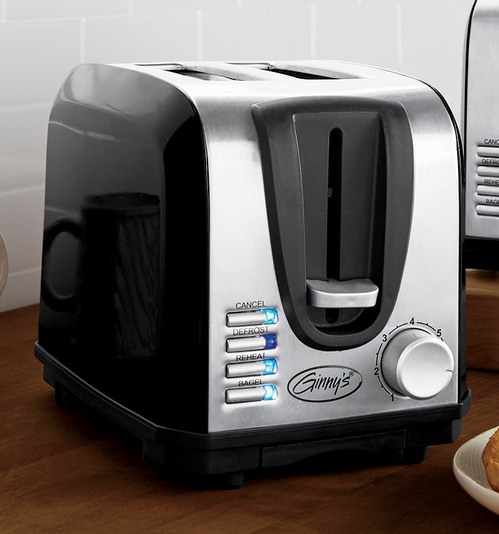 Ginny&rsquo;s Essential 2-Slice Toaster with 7 Browning Levels, Black, large