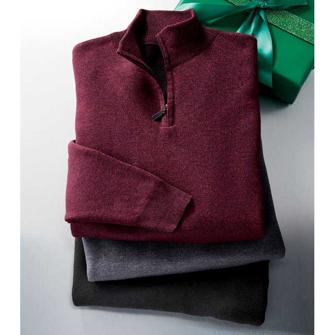 Men's 3-Pack 1/4-Zip Sweater, , large