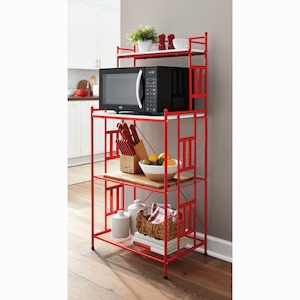 Romann Microwave Stand, Red, large
