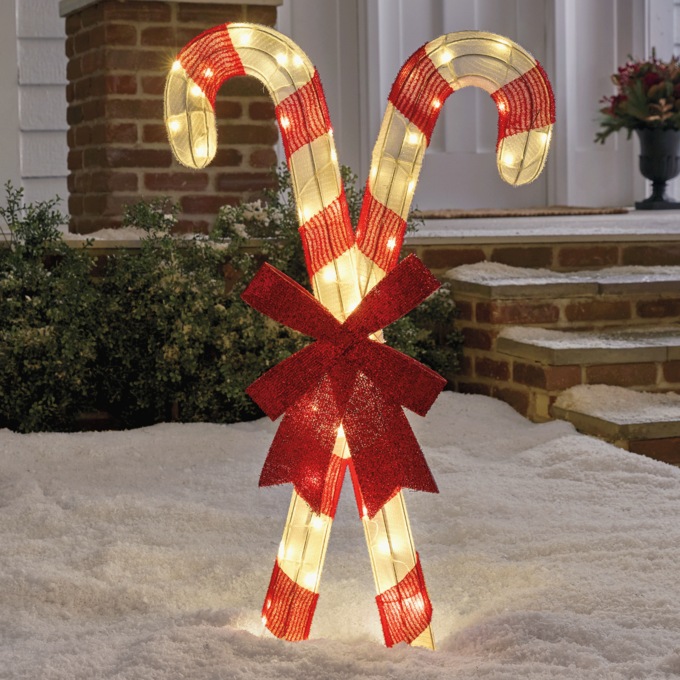 Lit Candy Cane Lawn D&eacute;cor, , large