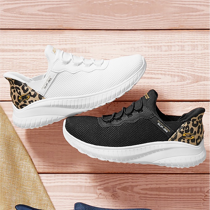 BOBS Women's Slip-Ins Squad Chaos Sieze-the-Hour Sneaker by Skechers, , large