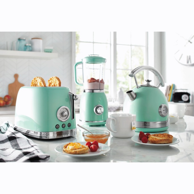 Retro 2-Slice Toaster, Mint, large