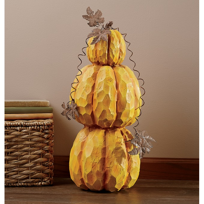 Carved Pumpkin Stack, , large