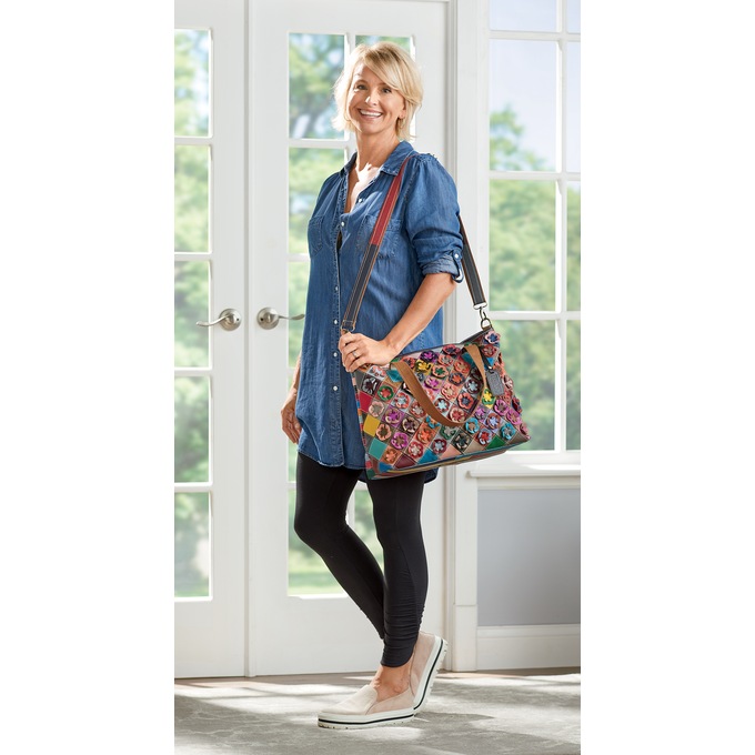 L&#39;Artiste Spring Flower Tote by Spring Step, , large
