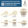 Farberware 12-Piece Forged Aluminum Cookware Set, Taupe, large