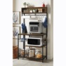 Wakefield Powered Bakers Rack, Walnut Black, large