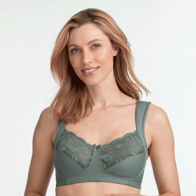 Miss Mary Side Support Cotton Bra, , large