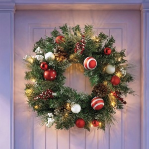 Snowberry Sparkle Wreath, Multi, large