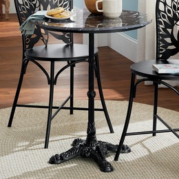 Noir Faux-Marble Bistro Table, , large
