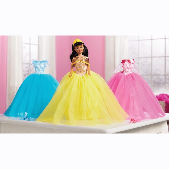 Fairytale Princess Doll with Set of 3 Ball Gowns, , large