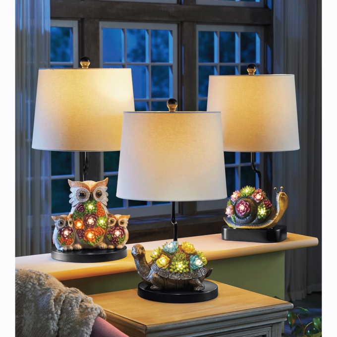 Animal-Themed Succulent Lamp, , large
