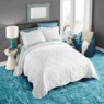 Scallop Chenille Bedspread, White, large