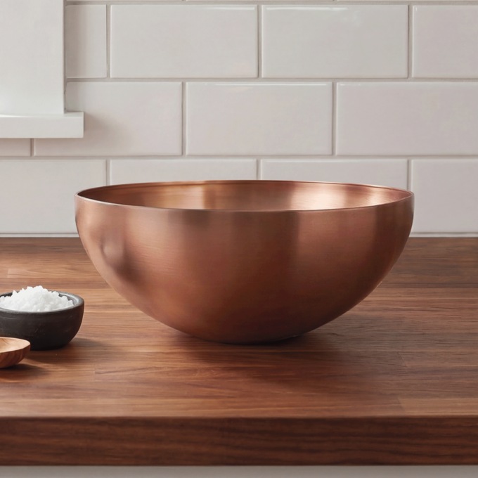 Copper Mixing Bowl, Copper, large