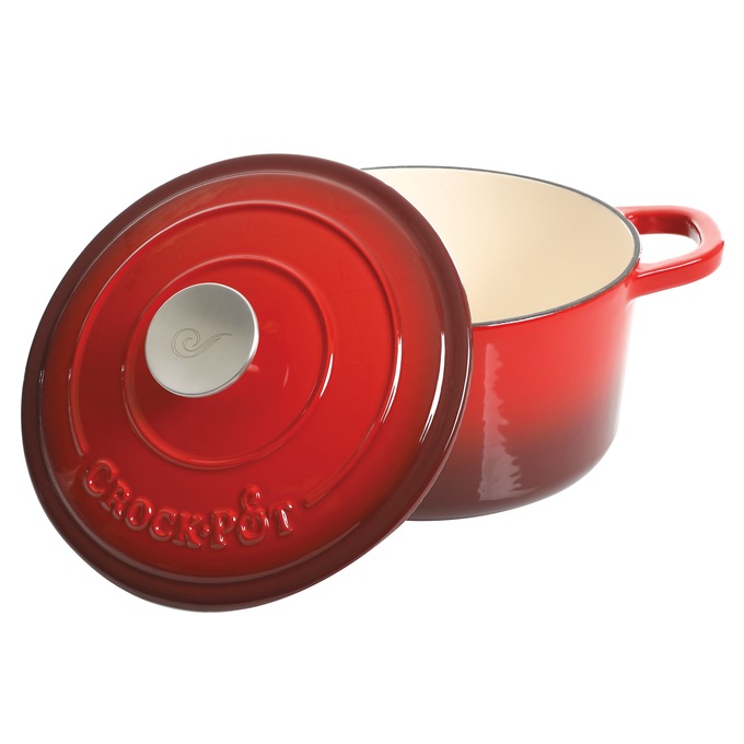 Crock Pot Artisan 3-qt. Enameled Cast Iron Dutch Oven with Lid, , large