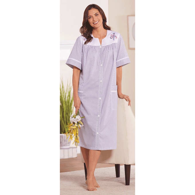 Duster With Embroidered Yoke, , large