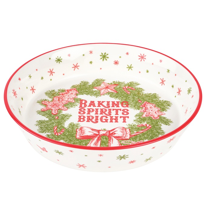Dolly Parton Holiday Toile 10-Inch Pie Plate, , large