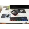 GamePunk 4-in-1 Battle Station Gaming Bundle with Keyboard, Headphones, Mouse and Mouse Pad, Black, large