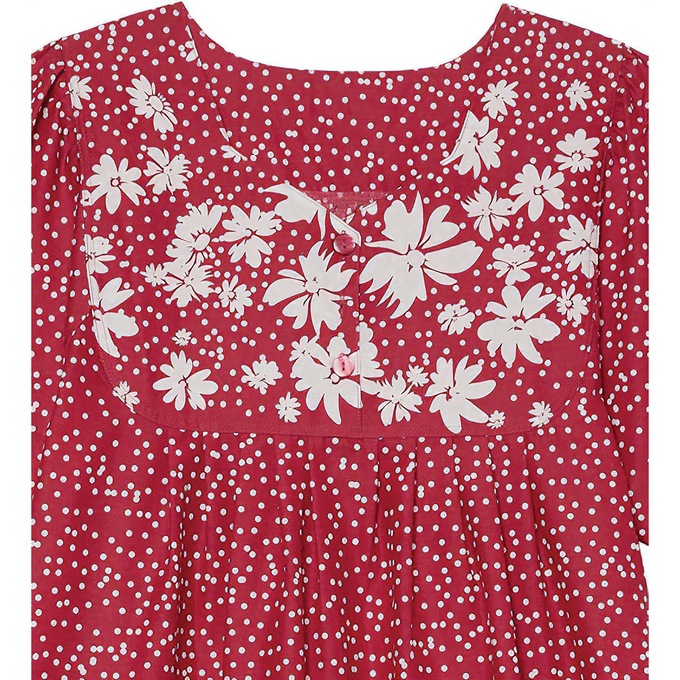 Border Print Patio Dress, Red Border, large