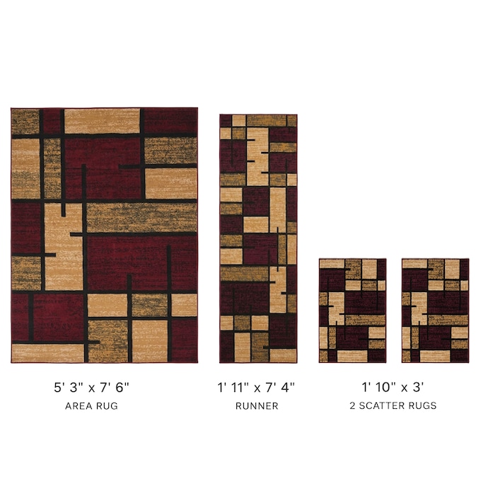 4-Piece Gilmore Rug Set, , large