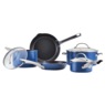 Farberware 10-Piece Cookware Set, Blue, large