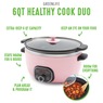 Green Life Slow Cooker Healthy Duo 6-Quart Slow Cooker, Pink, large