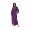 Zip Front Velour Robe, , large