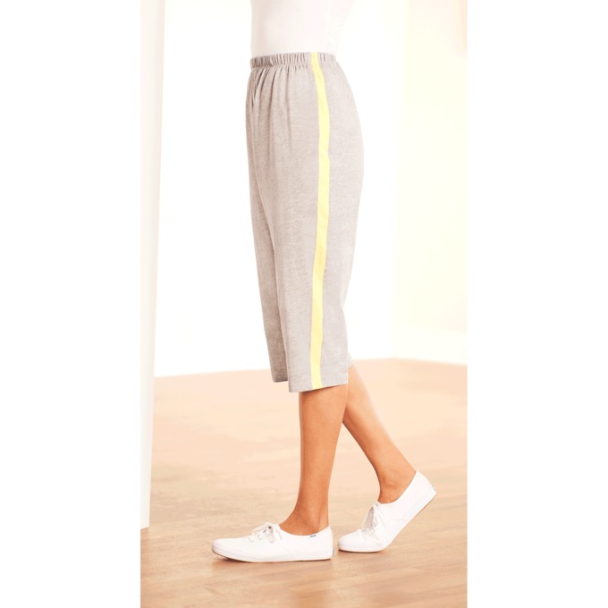 Contrast Stripe Capris, , large