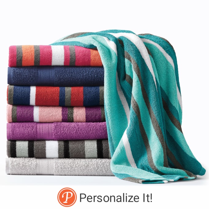 Color Connection Set of 2 Cotton Bath Sheets, , large