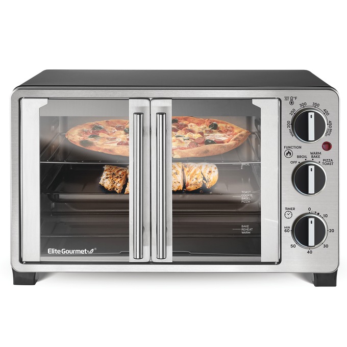 Elite Gourmet Double French Door Toaster Oven, , large