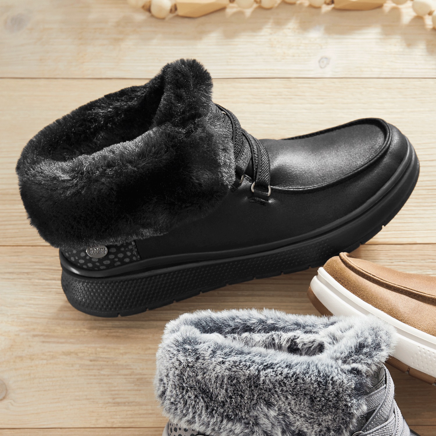 Skechers Slip-Ins Skip Cute Wave Fur Fancies Bootie | Montgomery Ward