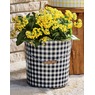 Set of 2 Gingham Check Planters, , large