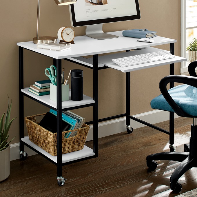 Home Office Powered Desk, , large