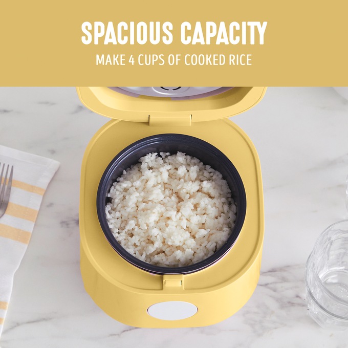 Greenlife 4-Cup Rice and Grains Cooker, Butter, large