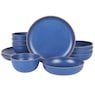 Gibson Home Rockabye 12-Piece Double Bowl Dinnerware Set, , large