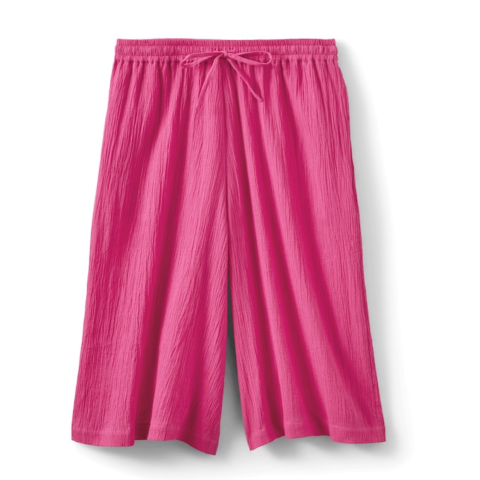 Crinkle Cotton Split Skirt, , large