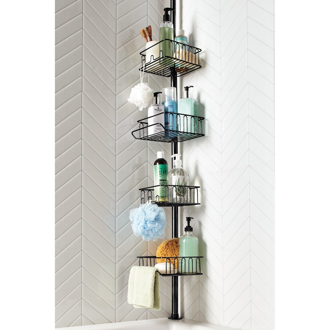 Adjustable Shower Pole Caddy, , large