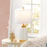 Vanna Glass Table Lamp, Blue, large