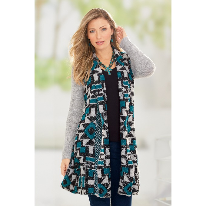 Aztec Cozy Cardigan, , large
