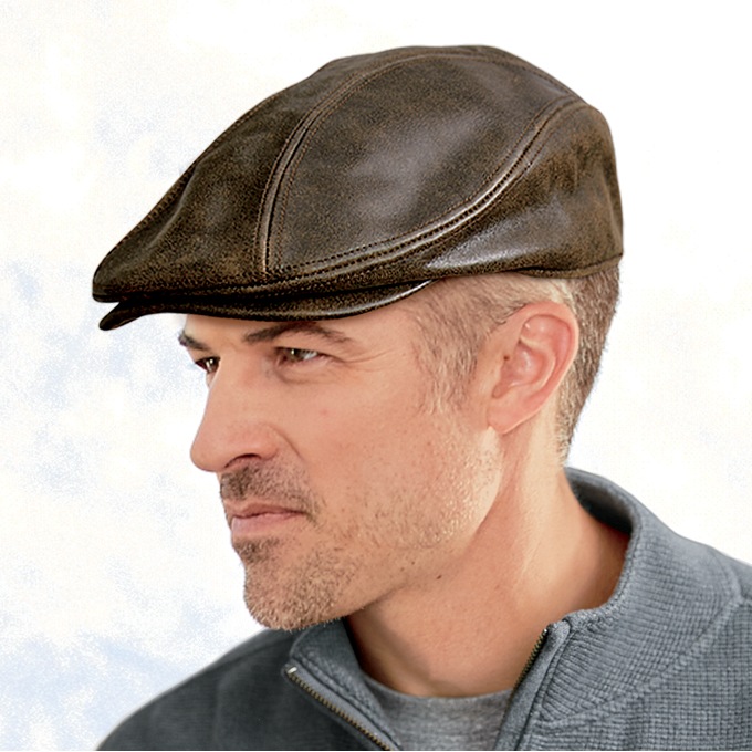 Leather Driving Cap, , large