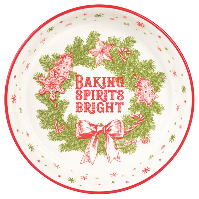 Dolly Parton Holiday Toile 10-Inch Pie Plate, , large