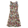 Sleeveless Button-Front Print Dress, Navy Border, large