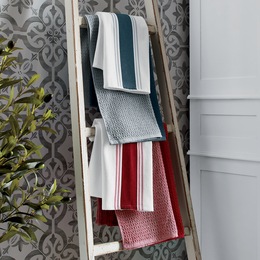 Set of 3 Farmhouse Stripe Kitchen Towels, , large